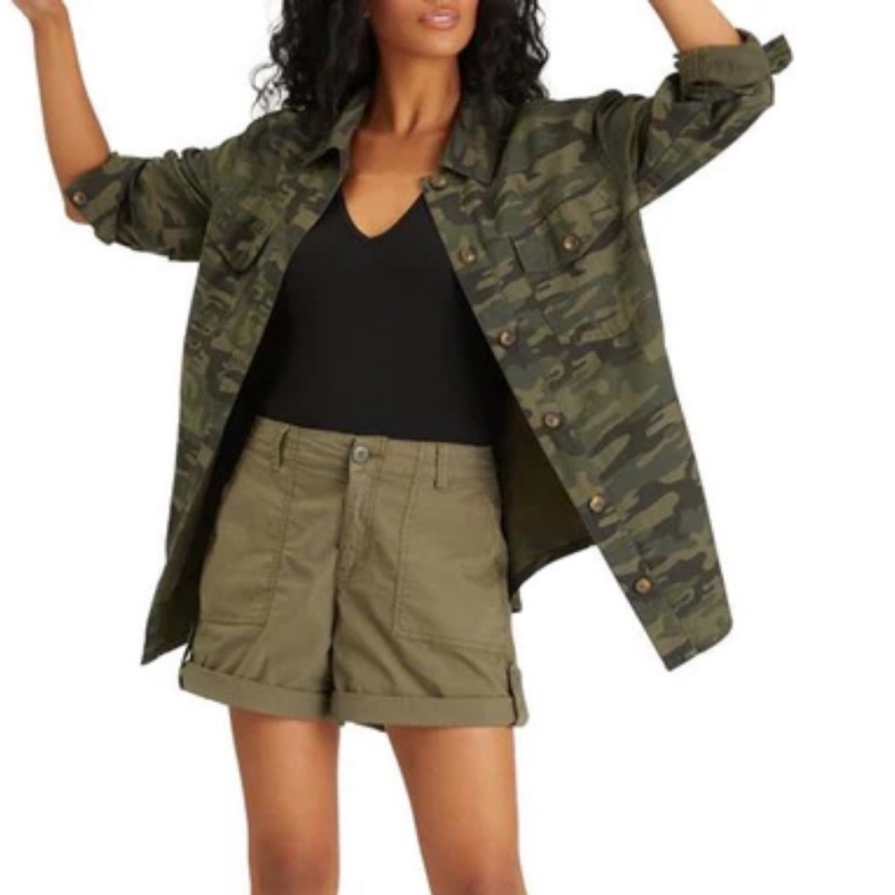 Sanctuary Green Utility Jacket Relaxed Fit nwot.